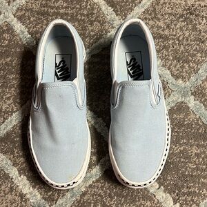 Vans Classic Slip-On Sneakers, Blue, Size 5.5